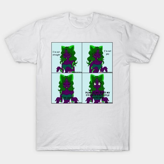 Panicking T-Shirt by BinkaKittyArtwork